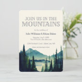 Mountain Wedding/Party Invitation Kaart (Staand voorkant)