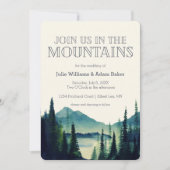 Mountain Wedding/Party Invitation Kaart (Voorkant)
