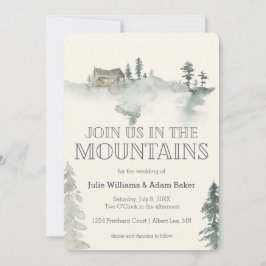 Mountain Wedding/Party Invitation Kaart