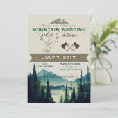 Mountain Wedding/Party Uitnodiging (Staand voorkant)