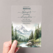 Mountain Wedding Party Vrijgezellenfeest Acryl Uitnodigingen (Insitu (Draagbaar))