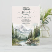 Mountain Wedding Party Vrijgezellenfeest Kaart (Staand voorkant)