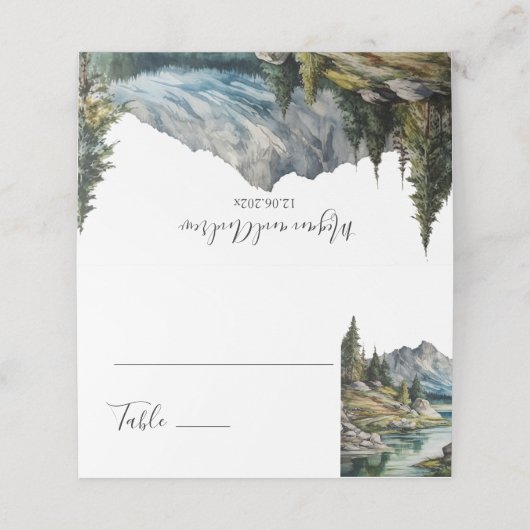 Mountain Wedding Place kaart Plaatskaartje (Buitenkant ongevouwen)