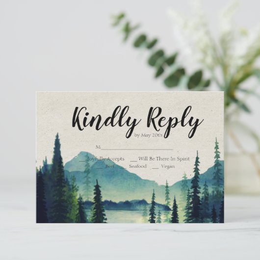 Mountain Wedding RSVP (Staand voorkant)