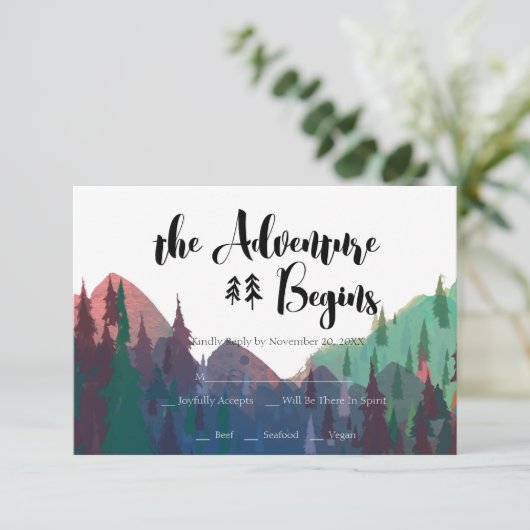 Mountain Wedding RSVP (Staand voorkant)