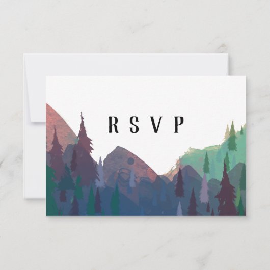 Mountain Wedding RSVP (Achterkant)