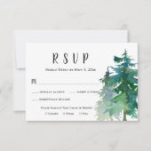 Mountain Wedding RSVP Kaart met Dinner Choice (Voorkant)