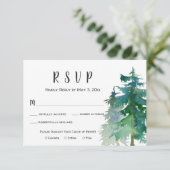 Mountain Wedding RSVP Kaart met Dinner Choice (Staand voorkant)
