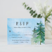 Mountain Wedding RSVP Kaart met Dinner Choice (Staand voorkant)