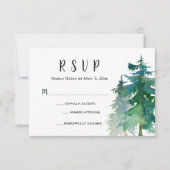 Mountain Wedding RSVP-Kaart met nummer bijwonen RSVP Kaartje (Voorkant)