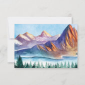Mountain Wedding RSVP-Kaart met nummer bijwonen RSVP Kaartje (Achterkant)