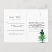 Mountain Wedding RSVP met Maaltijdkeuze Uitnodiging Briefkaart (Achterkant)