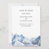Mountain Wedding Save the Date Kaart (Voorkant)