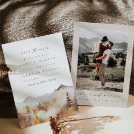 Mountain Wedding Save the Date Kaart
