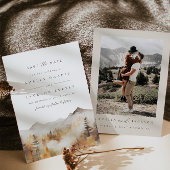 Mountain Wedding Save the Date Kaart