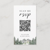 Mountain Wedding Scan me RSVP Informatiekaartje (Voorkant)