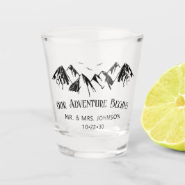 Mountain Wedding Shot Glas