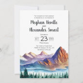 Mountain Wedding Uitnodiging, receptie te volgen Kaart (Voorkant)