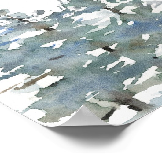 Mountain Wedding-welkomstteken | Bosbomen Poster (Hoek)