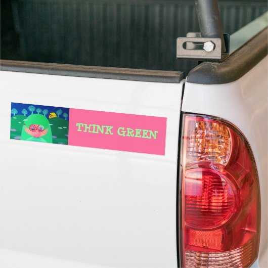 Mountain Whispers - Denk Groen Bumpersticker (Op Truck)