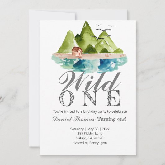 Mountain Wilde 1 1e verjaardag Kaart (Voorkant)