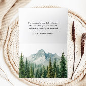 Mountain Wilderness Baby shower Dank u kaart