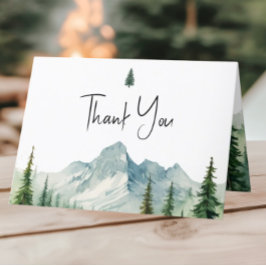 Mountain Wilderness Baby shower Dank u kaart