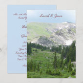 Mountain Wilderness bruiloft uitnodiging (Voorkant / Achterkant)