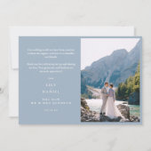 Mountain Wildflower Dusty Blue Wedding Photo Bedankkaart (Achterkant)