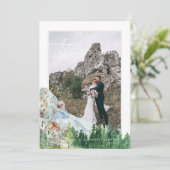 Mountain Wildflower | Foto bruiloft Hartelijk dank Bedankkaart (Staand voorkant)