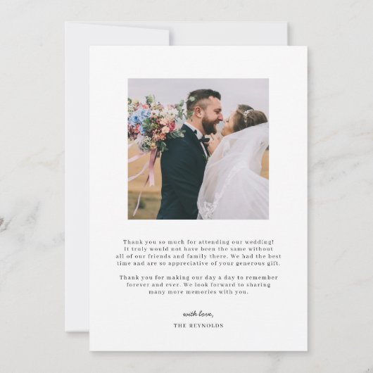 Mountain Wildflower | Foto bruiloft Hartelijk dank Bedankkaart (Achterkant)