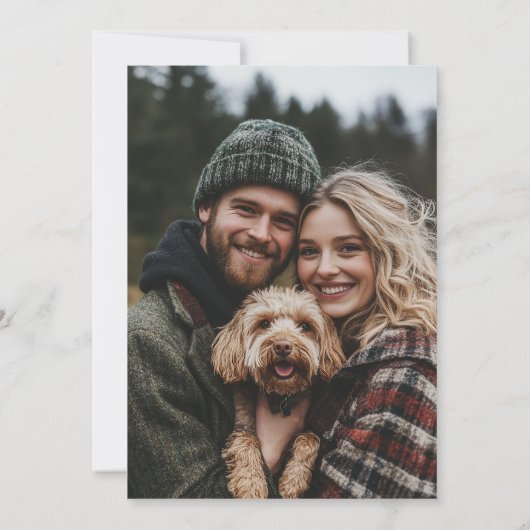 Mountain Wildflower foto bruiloft repetitie diner Kaart (Achterkant)