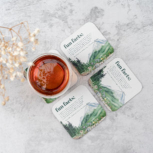 Mountain Wildflower   Fun Facts Wedding Kartonnen Onderzetters