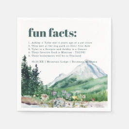Mountain Wildflower | Fun Facts Wedding Napkins Servet