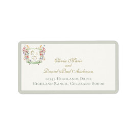 Mountain Wildflower Garden Envelope Address Etiket