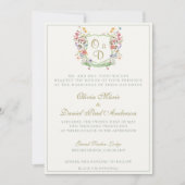 Mountain Wildflower Garden Wedding Invitation Kaart (Voorkant)