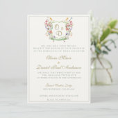 Mountain Wildflower Garden Wedding Invitation Kaart (Staand voorkant)