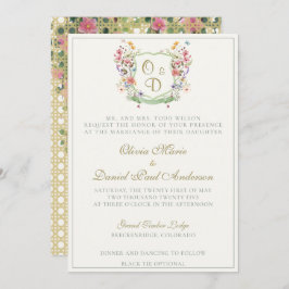 Mountain Wildflower Garden Wedding Invitation Kaart