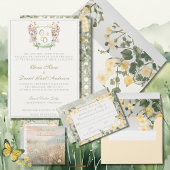 Mountain Wildflower Garden Wedding Invitation Kaart