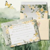 Mountain Wildflower Garden Wedding RSVP Card