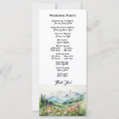 Mountain & Wildflower huwelijksceremonie programma (Achterkant)