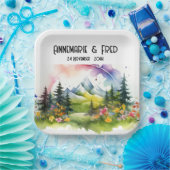 Mountain Wildflower in de buitenlucht Papieren Bordje (Feest)