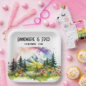 Mountain Wildflower in de buitenlucht Papieren Bordje (Feest)