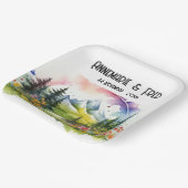 Mountain Wildflower in de buitenlucht Papieren Bordje (Gebogen)