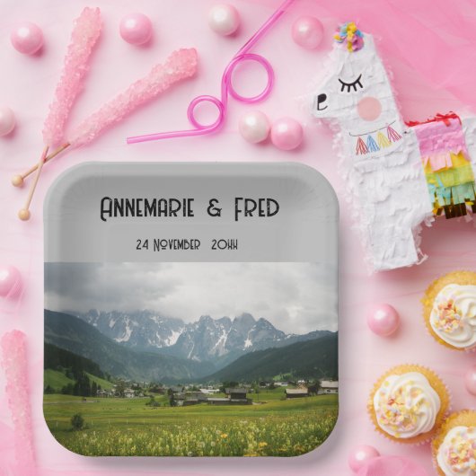 Mountain Wildflower in de buitenlucht Papieren Bordje (Feest)