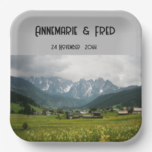 Mountain Wildflower in de buitenlucht Papieren Bordje (Voorkant)