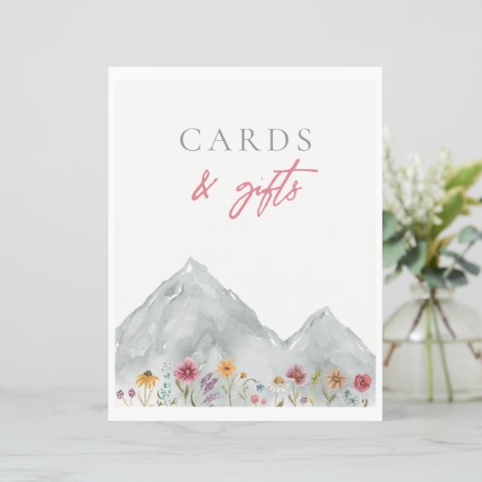 Mountain Wildflower Kaarten & Cadeaubord (Staand voorkant)