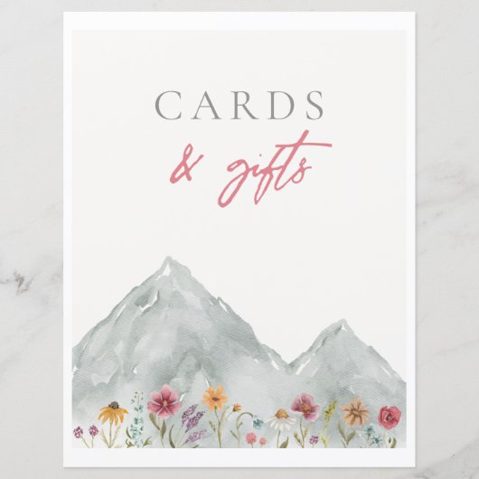 Mountain Wildflower Kaarten & Cadeaubord (Voorkant)