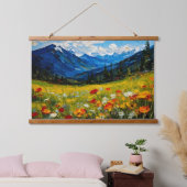 Mountain Wildflower Landschap Wall Art Hangend Wandkleed (Slaapkamer)