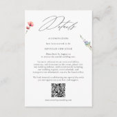 Mountain Wildflower Meadow Modern Wedding Details Informatiekaartje (Voorkant)